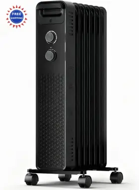 Zoh250a Zafro 1500w Electric Oil Filled Radiator Heater Adjustable Thermostat Overheat