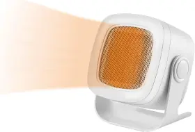 B0blk51l43 Zhaogoo 800 Watt Lightweight Small Mini Electric Heater - White