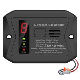 Zkmiles R501 Rv Propane Gas Detector 12v Dc 85db Alarm Digital Display Surface/flush M