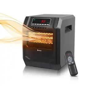 Ht1188n Zokop Portable Electric Infrared Quartz Heater 1500w Timer Remote Control Black