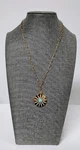 Jewelry Park Lane Necklace Sunburst Pendant Soleil Turquoise Linked Chain Pre-owned. Price: $20.00.