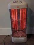 Comfort Zone, CZQTV8, Deluxe Dual Quartz Heater, White, With Fan Used. Price: $26.99.