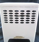 Vintage 12" Tall White Enamel Wizard Natural Gas Space Heater / Untested Used. Price: $60.00.