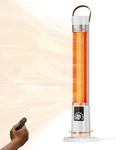 Aerozy Patio Heater Infrared Electric 1500W 60-DEG Oscillation 32" White Open. Price: $124.00.