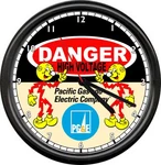 Reddy Kilowatt Danger High Voltage Pg&e Pacific Gas Electric Sign Wall Clock New. Price: $26.95.