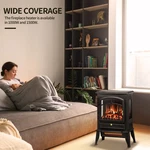 Infrared Electric Fireplace Stove 15" Freestanding Heater Adjustable 1500W Black New. Price: $148.52.