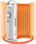 Homeleader Mini Oil Filled Heater, Portable Space Radiant DF-600H1-7, White Open. Price: $54.99.