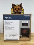 Style Selections 5200 -btu Black Metal Flat Wall Fan-forced Electric Stove Open. Price: $49.99.