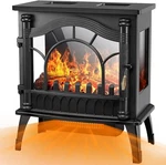 Electric Fireplace Heater, 20'' Infrared 1000/1500W, 3D Open. Price: $365.99.