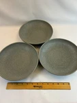 Set Of 3 Stoneware 9"BOWLS Made Portugal Earthenware Pure Living Interiors Used. Price: $29.05.