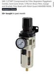 Sns 1/2 Npt Compressed Air Filter Regulator, Poly Bowl Metal Guard AW4000-N04A New. Price: $30.00.