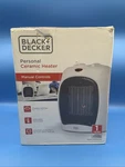 Black+decker Electric Personal Desktop Ceramic Heater White BHDC500 Used. Price: $19.90.