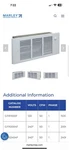Marley Engineering Products Fan Forced Wall Heater GFR1500F Watts Open. Price: $244.99.