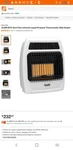 Dyna-glo Infrared Heater 18000-BTU Plaque Wall Floor-mount Dual Fuel Vent-white Open. Price: $175.00.