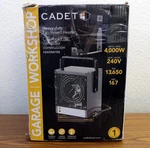 Cadet 240V 4,000W Garage Workshop Fan-forced Electric Heater Built-in Thermostat Open. Price: $149.99.