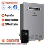 16L Westinghouse Propane Tankless Water Heater Outdoor 0.53-5.1 Gpm 120,000 Btu New. Price: $765.59.