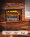 Electric Fireplace Log, 20 Inch Insert Heater, With Remote Control New. Price: $148.79.