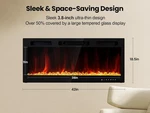 Realsmart Electric 12-COLOR Choice Wall-mounted Fireplace Insert 42X18.5" *read* Open. Price: $95.00.