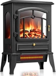 22" Electric Fireplace Stove 5100 Btu Freestanding Heater 3D Flame Retro Black New. Price: $123.99.