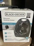 Brand New Black+decker 1500-WATT Personal Desktop Heater 8.4 X5.2 BHD101B. Price: $34.99.