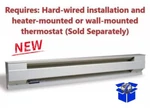30, 48, 72" Electric Baseboard Heater White Steel 500-1500W 120V Automatic Reset New. Price: $39.50.