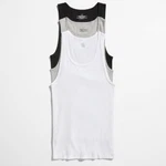3 Pc Men 100% Cotton A-shirt Tank Top Ribbed Undershirt Wife Beater Black White New. Price: $13.99.