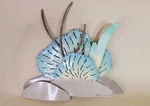 Abstract Metal Wall Sea Fan Grass Sculpture Signed By Arttist Used. Price: $109.72.