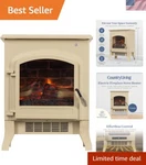 Chic Freestanding 18 Electric Fireplace Heater Customizable Flames & Az-timer New. Price: $379.99.