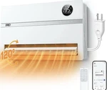 Dreo WH719S Wall-mounted Electric Heater, Smart Remote, 120 Oscillation, White New. Price: $99.99.