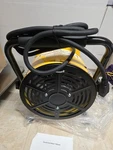 Electric 1.5KW Portable Fan Heater With Thermostat Yellow Open. Price: $49.50.