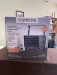 Comfort Zone 10,000 Watt, 240 Volt Industrial Ceiling Mounted Heater With Remote New. Price: $295.00.