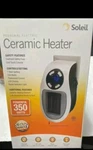 Soleil Electric 350W Personal Ceramic Heater:powerful,safe Cooltouch Outer,white New. Price: $24.99.