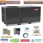Goodman Ton 13.4 SEER2 Air Conditioner Package Unit Horizontal + Install Kit New. Price: $3610.00.