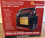 Mr. Heater Toughbuddy 18000 Btu + Accesories New. Price: $125.00.