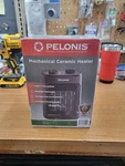 Pelonis 1500-WATT 9 In. Electric Ceramic Space Heater W/ Thermostat Open Box. Price: $27.99.