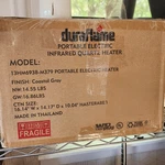 Duraflame Infrared Quartz Heater 5200 Btu Coastal Gray 13HM6938-M379 New. Price: $92.00.