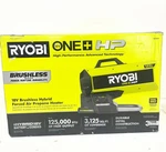 Ryobi 18V Brushless Cordless 125K Btu Hybrid Forced Air Propane Heater Tool Only Open. Price: $174.99.