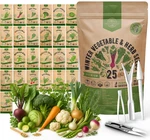 25 Winter Vegetable & Herb Garden Seeds Variety Pack For Outdoors Indoor Home. Price: $44.02.