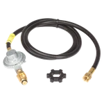 Mr. Heater MH-F273072 12' Hose Regulator Assembly W/restricted Flow Soft Nose Open. Price: $25.00.