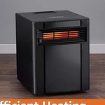 Amazonbasics Infrared Portable Floor Space Heater 1500W Remote Thermostat Black New. Price: $35.00.