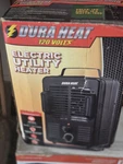 Duraheat Electric Utility Heater 1500W 120V Rotary Knob Thermostat Black Floor Open. Price: $25.00.