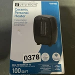 Utilitech Ceramic Personal Heater. 1247165 Open. Price: $8.00.