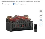 Duraflame 20IN Fire Log Set Infrared Heater Open. Price: $80.00.