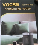 Vocrs PTC-903B Ceramic Fan Heater 1500W Touch Control Overheat Protection New. Price: $20.00.