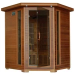 4-PERSON Cedar Corner Infrared Sauna With 10 Carbon Heaters New. Price: $4853.32.