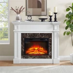 White Freestanding Electric Fireplace Modern Space Heater With Mantel & Remote New. Price: $325.99.
