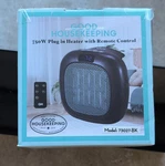 Good Housekeeping 750W Plug-in Heater Remote Control Digital Model 73027-BK New. Price: $23.99.