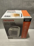 Aiwa WSH3-1002-WHT Oscillating Room Heater With Fan Mode Warm And Comfortable New. Price: $29.00.