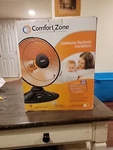 Comfort Zone Black Oscillating Parabolic Dish Radiant Heater Open. Price: $50.00.