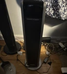 Lasko 5586 Tower Heater Ceramic Element Electric 1500W Gray Black Open. Price: $22.00.
